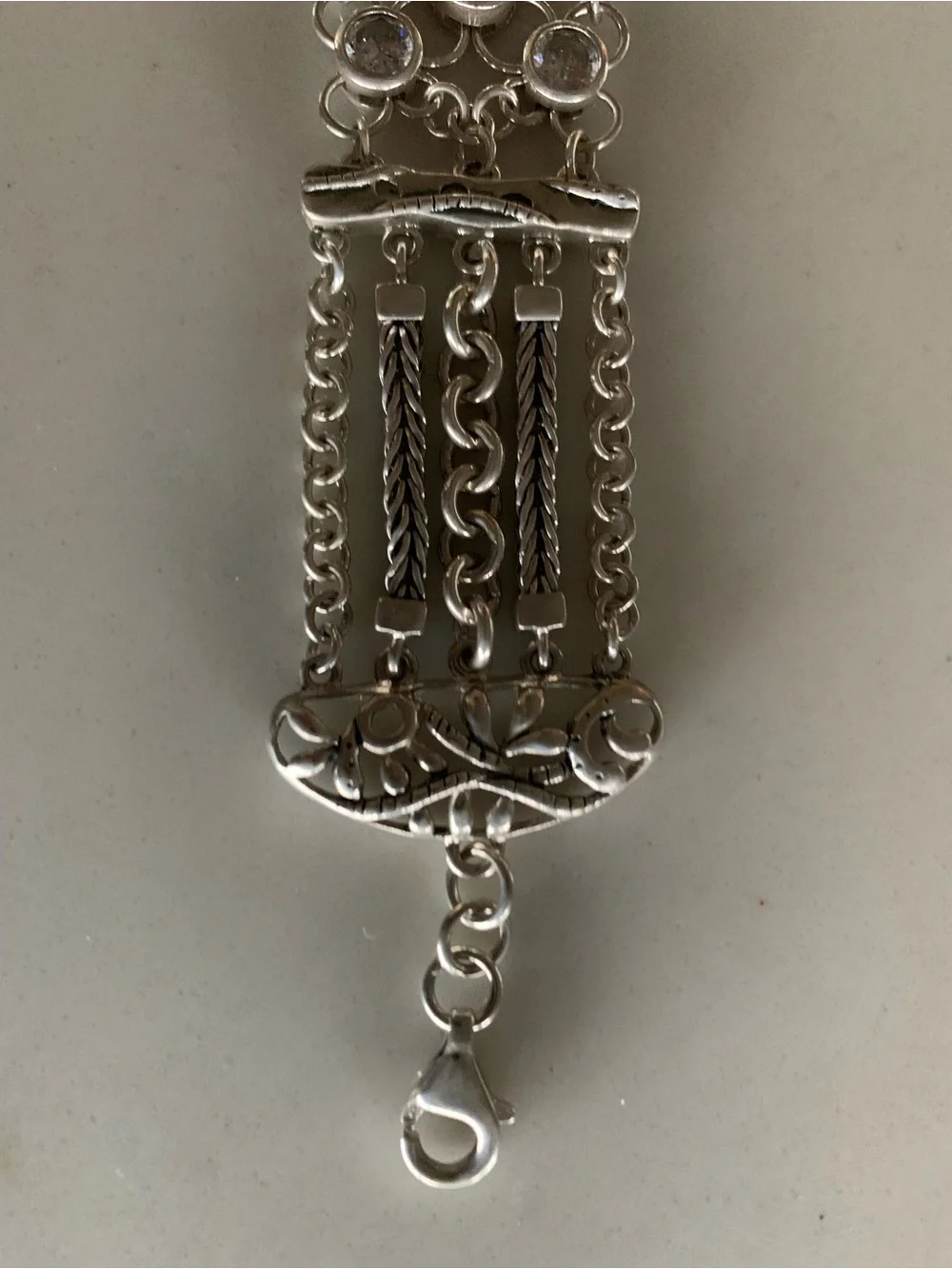Silpada B2711 “Cavalier” .925 Sterling Silver and Zirconia Bracelet